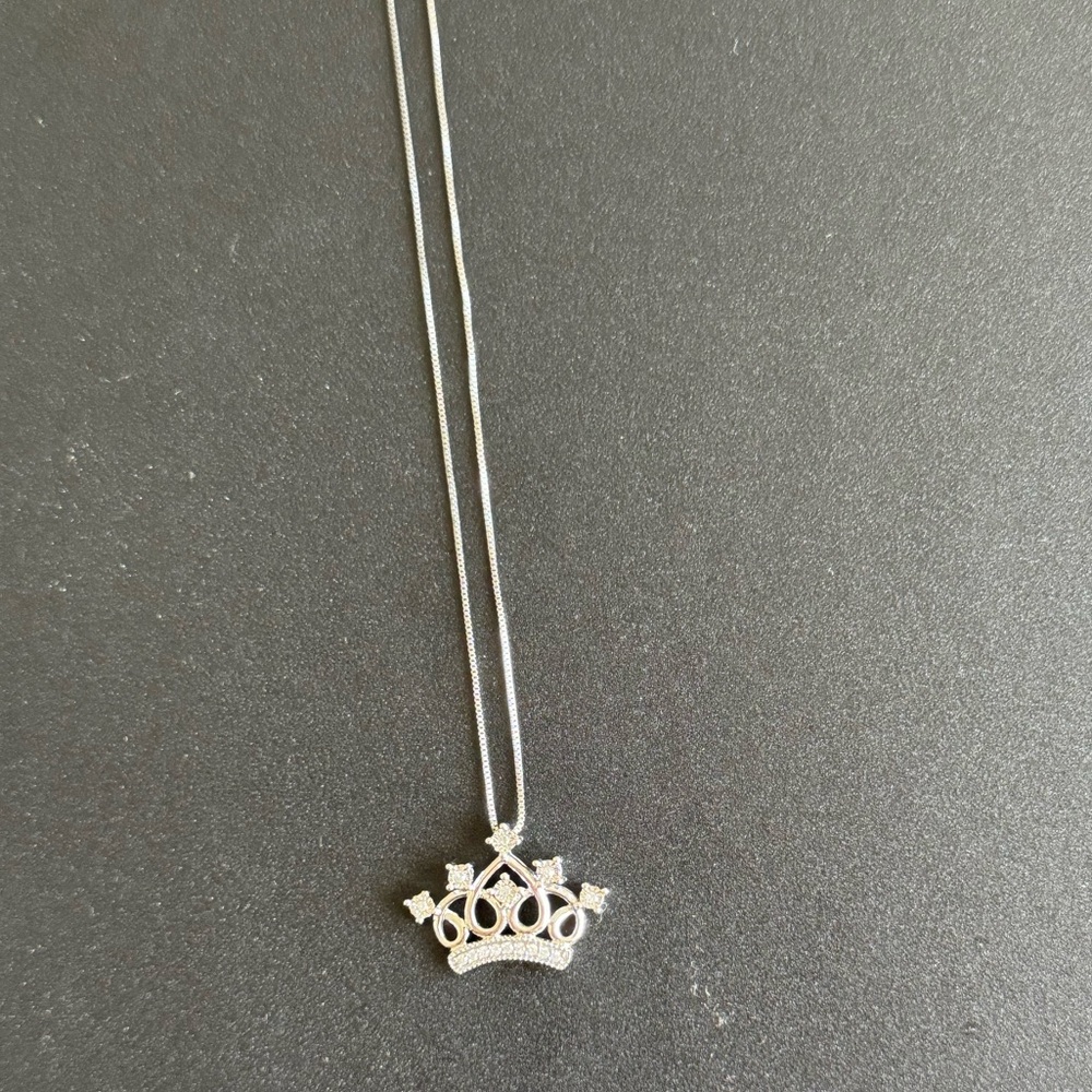Disney Cinderella Castle 18in sterling silver necklace